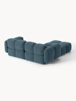 Sofá modular en tejido bouclé con reposapiés Tayla (3 plazas) Sofás Rinconeras|Sofás