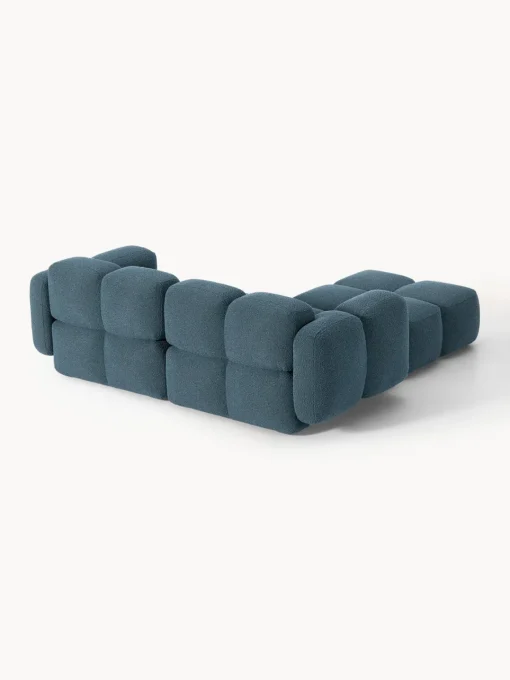 Sofá modular en tejido bouclé con reposapiés Tayla (3 plazas) Sofás Rinconeras|Sofás