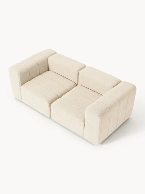 Sofás 3 Plazas|Sofás>Westwing Collection Sofá modular en tejido bouclé Lena (3 plazas) Bouclé beige