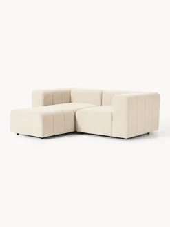 Clearance Sofá modular en tejido bouclé con reposapiés izquierdo/derecho Lena (3 plazas) Sofás Rinconeras|Sofás