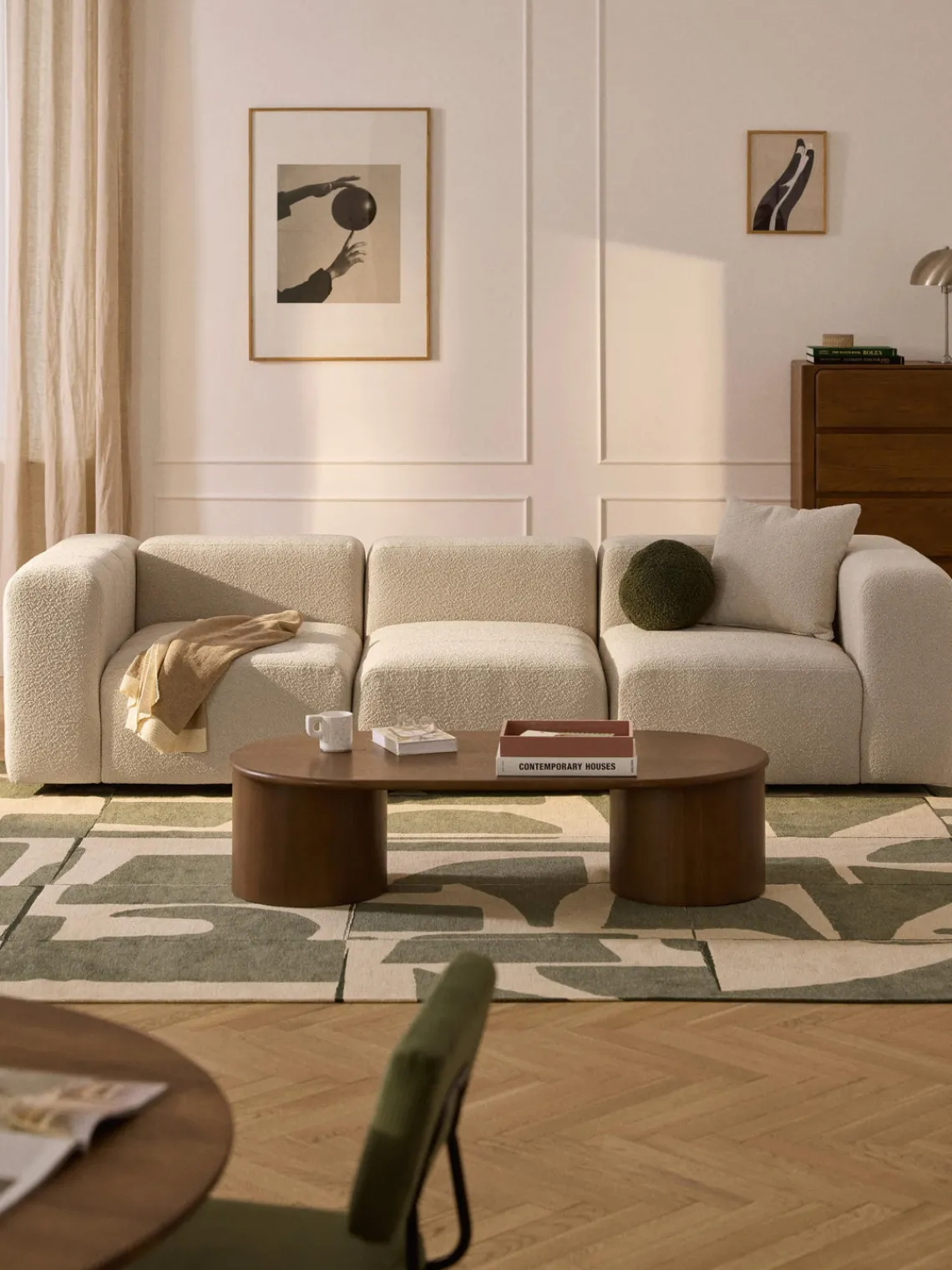 Discount Sofá modular en tejido bouclé Lena (4 plazas) Sofás 3 Plazas|Sofás