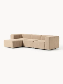 Sofá modular en tejido bouclé con reposapiés izquierdo/derecho Lena (4 plazas) Sofás Rinconeras|Sofás