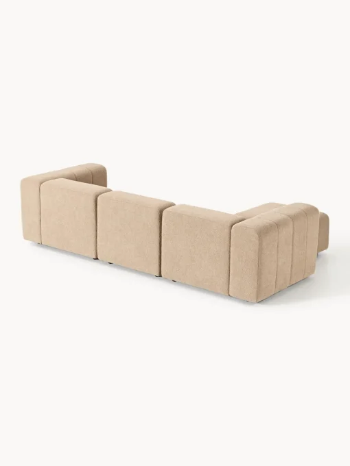 Sofá modular en tejido bouclé con reposapiés izquierdo/derecho Lena (4 plazas) Sofás Rinconeras|Sofás