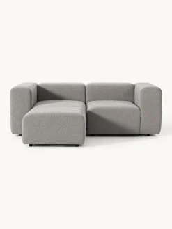 Best Sofá modular en tejido bouclé con reposapiés izquierdo/derecho Lena (3 plazas) Sofás Rinconeras|Sofás
