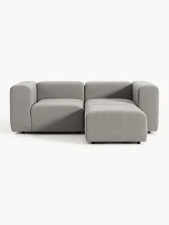 Best Sofá modular en tejido bouclé con reposapiés izquierdo/derecho Lena (3 plazas) Sofás Rinconeras|Sofás