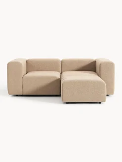 Sofás Rinconeras|Sofás></noscript>Westwing Collection Sofá modular en tejido bouclé con reposapiés izquierdo/derecho Lena (3 plazas) Bouclé beige