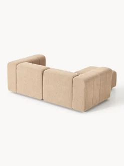 Sofás Rinconeras|Sofás></noscript>Westwing Collection Sofá modular en tejido bouclé con reposapiés izquierdo/derecho Lena (3 plazas) Bouclé beige