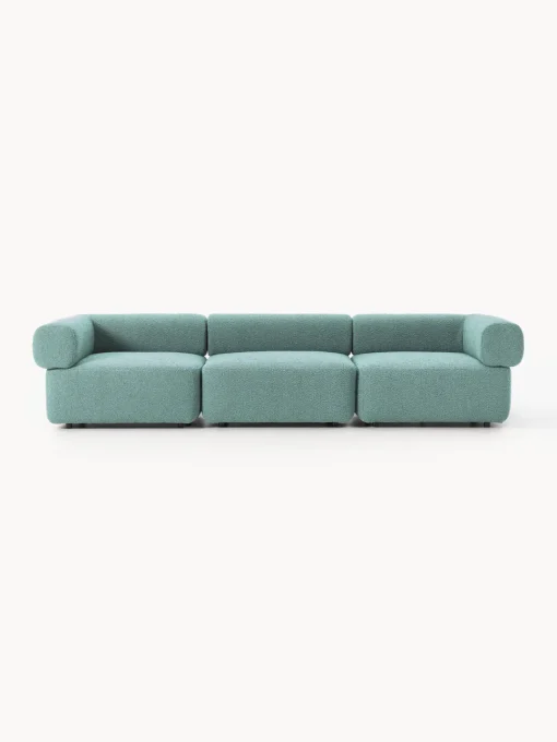 Clearance Sofá modular en tejido bouclé Anton (4 plazas) Sofás