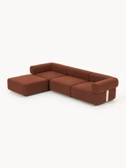 Best Sofá modular en tejido bouclé Anton (4 plazas), con reposapiés (izquierda/derecha) Sofás