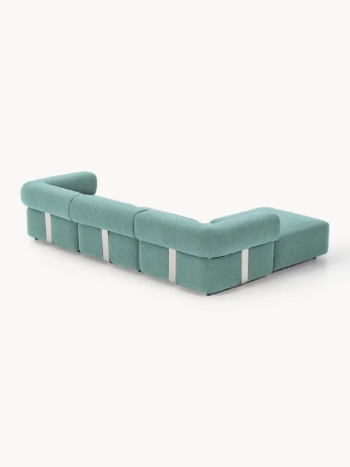 Sale Sofá modular en tejido bouclé Anton (4 plazas), con reposapiés (izquierda/derecha) Sofás