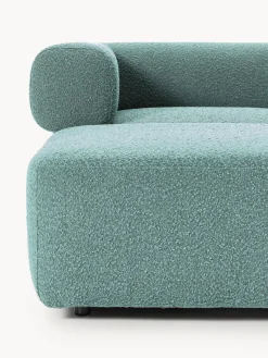 Sale Sofá modular en tejido bouclé Anton (4 plazas), con reposapiés (izquierda/derecha) Sofás