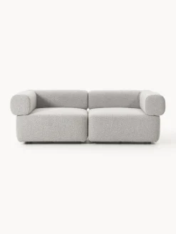 Sofás 3 Plazas|Sofás>Westwing Collection Sofá modular en tejido bouclé Anton (3 plazas) Bouclé taupe