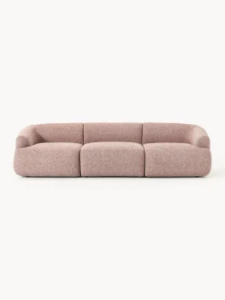 Sofás 3 Plazas|Sofás>Westwing Collection Sofá modular en tejido bouclé Sofia (3 plazas) Bouclé jaspeado, rojo óxido