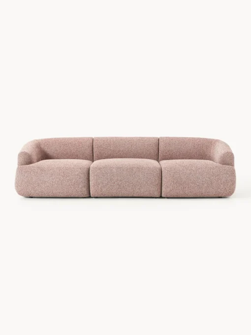 Sofás 3 Plazas|Sofás>Westwing Collection Sofá modular en tejido bouclé Sofia (3 plazas) Bouclé jaspeado, rojo óxido
