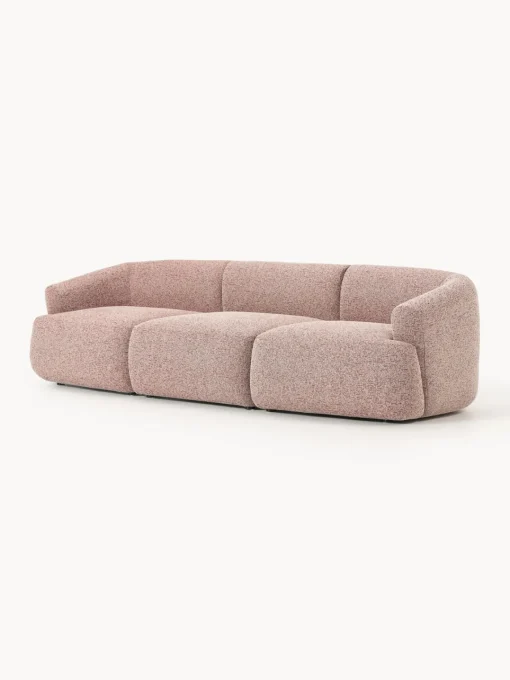 Sofás 3 Plazas|Sofás>Westwing Collection Sofá modular en tejido bouclé Sofia (3 plazas) Bouclé jaspeado, rojo óxido
