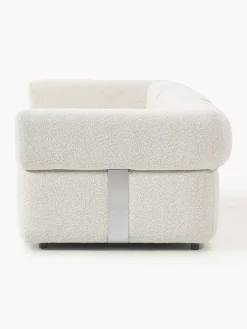 Sofás></noscript>Westwing Collection Sofá modular en tejido bouclé Anton (4 plazas) Bouclé blanco Off White