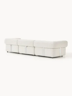 Sofás></noscript>Westwing Collection Sofá modular en tejido bouclé Anton (4 plazas) Bouclé blanco Off White