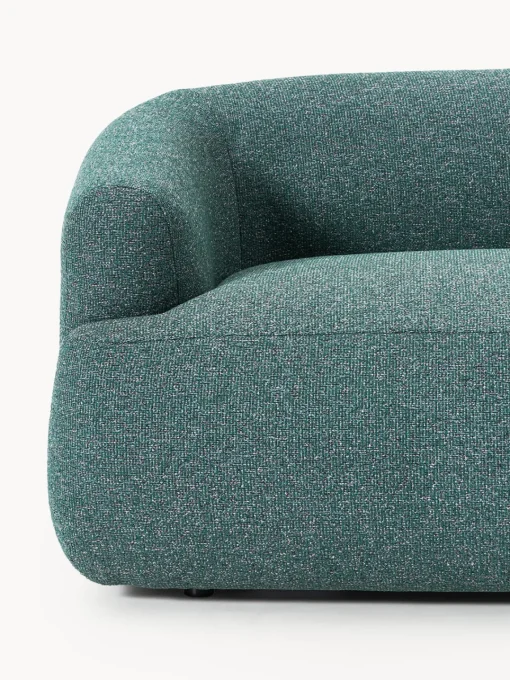 Sofás 2 Plazas|Sofás>Westwing Collection Sofá modular en tejido bouclé Sofia (2 plazas) Bouclé azul petróleo mélange