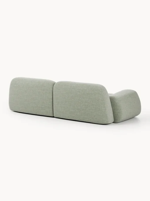 Sofás 3 Plazas|Sofás>Westwing Collection Sofá modular en tejido bouclé Wolke (3 plazas) Bouclé verde salvia