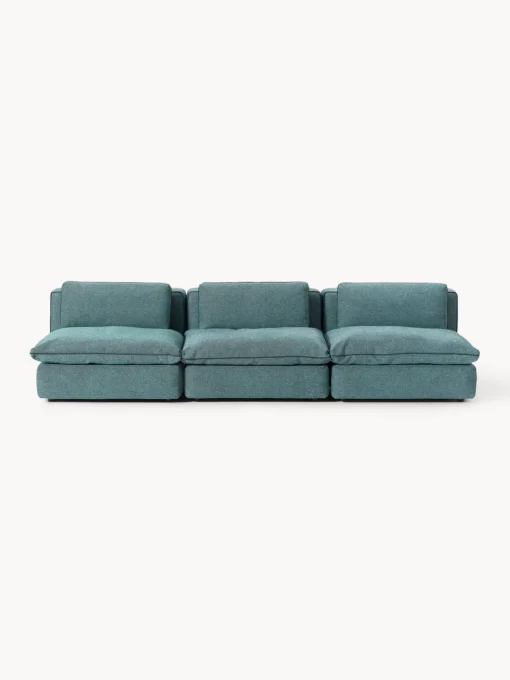 Sofás 3 Plazas|Sofás>Westwing Collection Sofá modular Felix (3 plazas) Tejido grueso verde turquesa