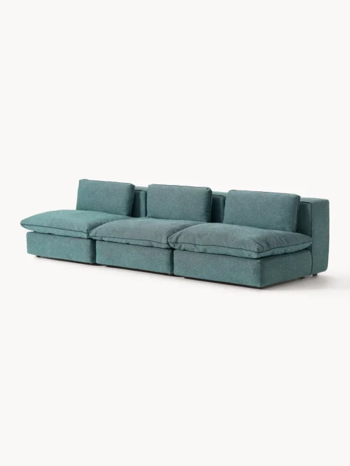 Sofás 3 Plazas|Sofás>Westwing Collection Sofá modular Felix (3 plazas) Tejido grueso verde turquesa
