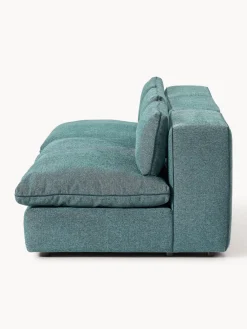 Sofás 3 Plazas|Sofás></noscript>Westwing Collection Sofá modular Felix (3 plazas) Tejido grueso verde turquesa