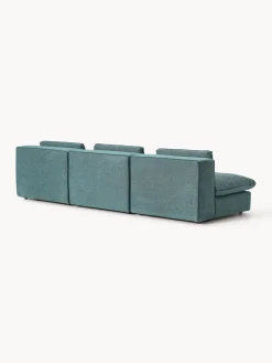 Sofás 3 Plazas|Sofás></noscript>Westwing Collection Sofá modular Felix (3 plazas) Tejido grueso verde turquesa