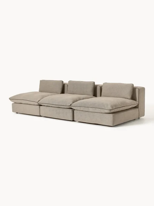 Sofás 3 Plazas|Sofás>Westwing Collection Sofá modular grande Felix (3 plazas) Tejido grueso greige