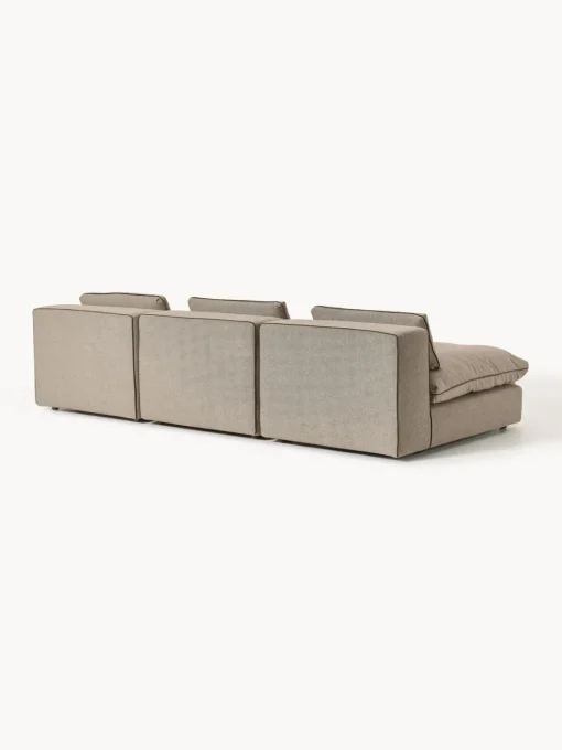 Sofás 3 Plazas|Sofás>Westwing Collection Sofá modular grande Felix (3 plazas) Tejido grueso greige
