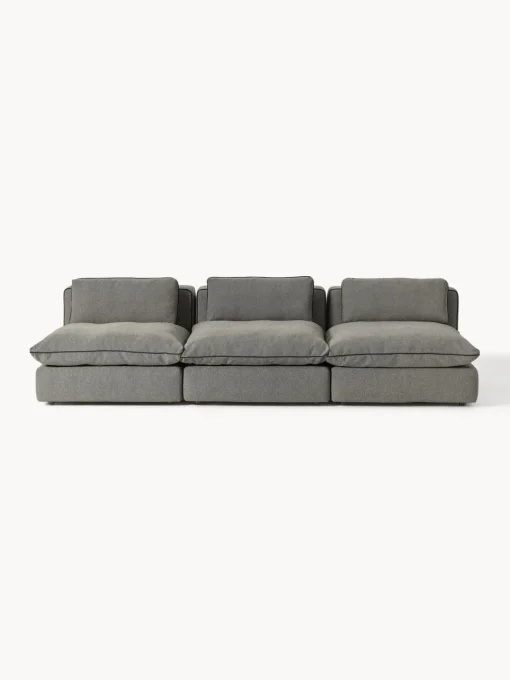 Sofás 3 Plazas|Sofás>Westwing Collection Sofá modular grande Felix (3 plazas) Tejido grueso gris oscuro