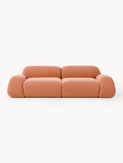 Sofás 3 Plazas|Sofás>Westwing Collection Sofá modular Wolke (3 plazas) Tejido terracota, texturizado y aterciopelado