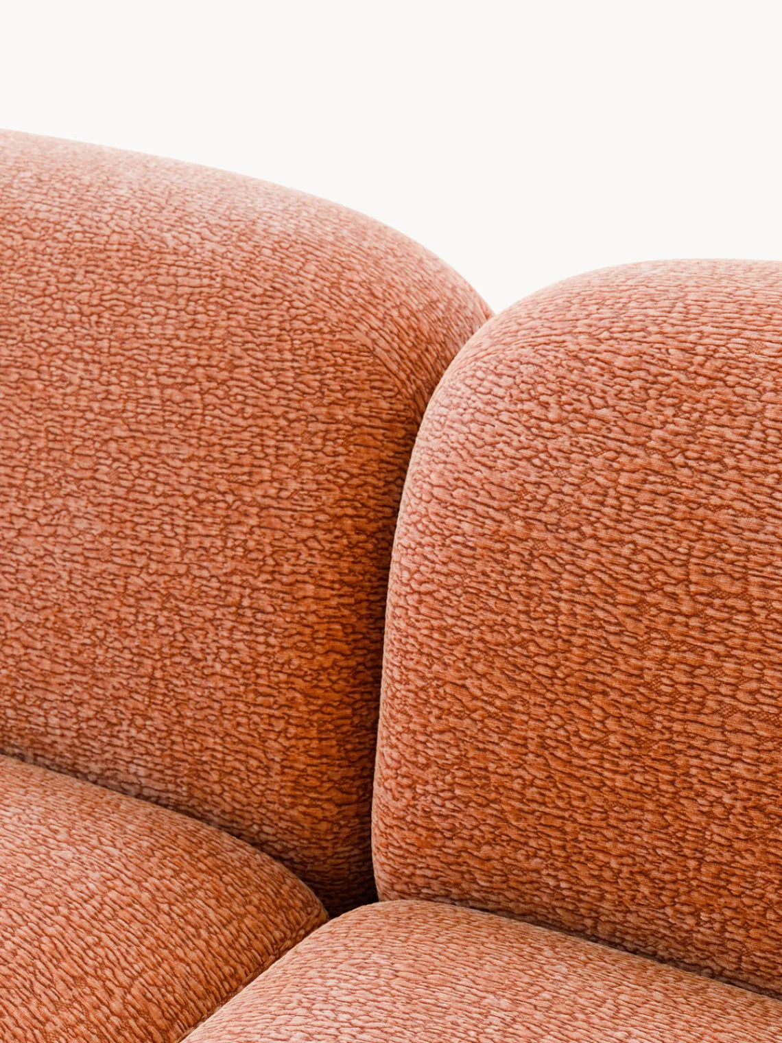 Sofás 3 Plazas|Sofás>Westwing Collection Sofá modular Wolke (3 plazas) Tejido terracota, texturizado y aterciopelado