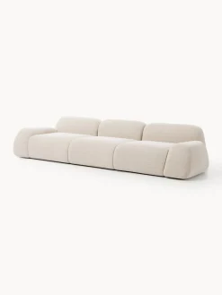 Sofás 3 Plazas|Sofás></noscript>Westwing Collection Sofá modular Wolke (4 plazas) Tejido beige claro, aterciopelado