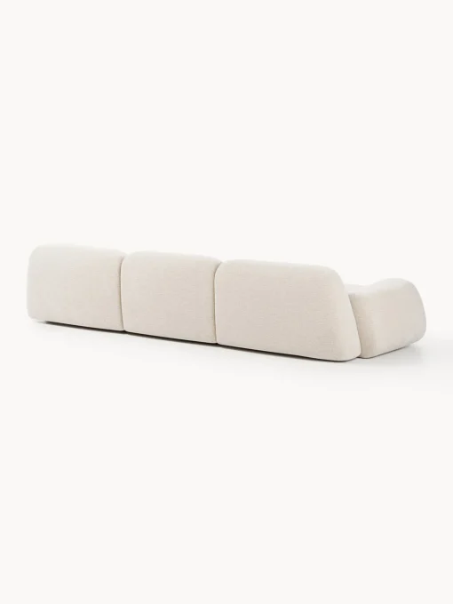 Sofás 3 Plazas|Sofás>Westwing Collection Sofá modular Wolke (4 plazas) Tejido beige claro, aterciopelado