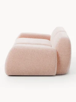 Sofás 3 Plazas|Sofás></noscript>Westwing Collection Sofá modular Wolke (3 plazas) Tejido de terciopelo rosa claro