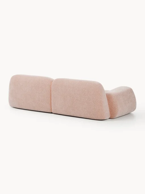 Sofás 3 Plazas|Sofás>Westwing Collection Sofá modular Wolke (3 plazas) Tejido de terciopelo rosa claro