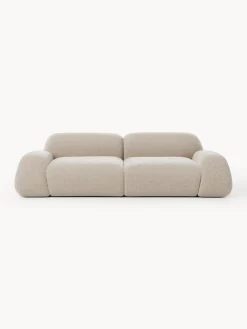 Sofás 3 Plazas|Sofás>Westwing Collection Sofá modular Wolke (3 plazas) Tejido beige aterciopelado