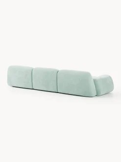 Sofás 3 Plazas|Sofás></noscript>Westwing Collection Sofá modular Wolke (4 plazas) Tejido verde menta, aterciopelado