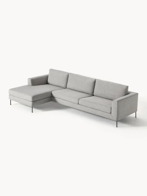 Sofás Rinconeras|Sofás>Westwing Collection Sofá rinconera Cucita (4 plazas) Tejido gris