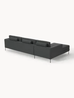 Sofás Rinconeras|Sofás></noscript>Westwing Collection Sofá rinconera Cucita (4 plazas) Tejido grueso gris antracita