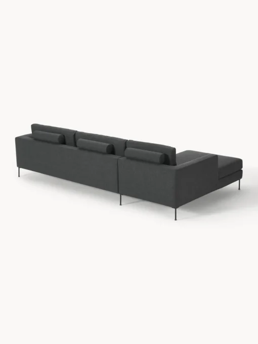 Sofás Rinconeras|Sofás>Westwing Collection Sofá rinconera Cucita (4 plazas) Tejido grueso gris antracita