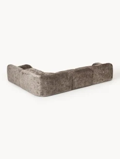 Sofás Rinconeras|Sofás></noscript>Westwing Collection Sofá rinconera de borreguillo bouclé artesanal Wolke (4 plazas) Borreguillo bouclé taupe