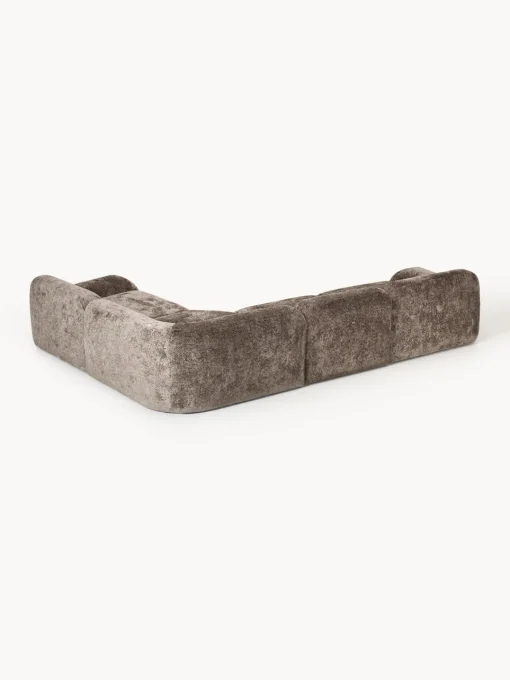 Sofás Rinconeras|Sofás>Westwing Collection Sofá rinconera de borreguillo bouclé artesanal Wolke (4 plazas) Borreguillo bouclé taupe