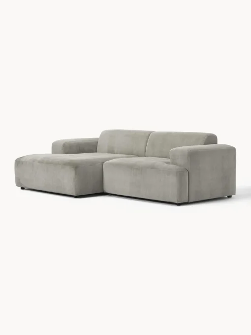 Sofás Rinconeras|Sofás>Westwing Collection Sofá rinconera de pana Melva (3 plazas) Pana gris