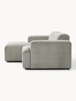 Sofás Rinconeras|Sofás></noscript>Westwing Collection Sofá rinconera de pana Melva (3 plazas) Pana gris