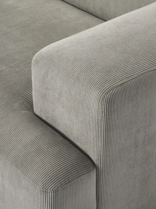 Sofás Rinconeras|Sofás>Westwing Collection Sofá rinconera de pana Melva (3 plazas) Pana gris