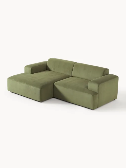 Sofás Rinconeras|Sofás>Westwing Collection Sofá rinconera de pana Melva (3 plazas) Pana verde oliva