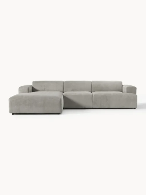 Sofás Rinconeras|Sofás>Westwing Collection Sofá rinconera de pana Melva (4 plazas) Pana gris