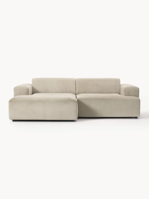 Sofás Rinconeras|Sofás>Westwing Collection Sofá rinconera de pana Melva (3 plazas) Pana beige claro