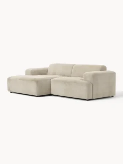 Sofás Rinconeras|Sofás></noscript>Westwing Collection Sofá rinconera de pana Melva (3 plazas) Pana beige claro